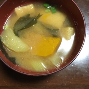 なすとかぼちゃのお味噌汁